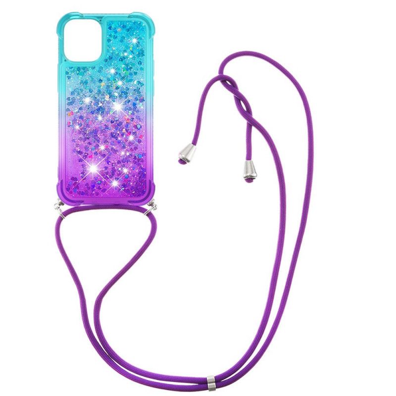 Iphone 12 Mini Silikon Glitter Und Cord Case