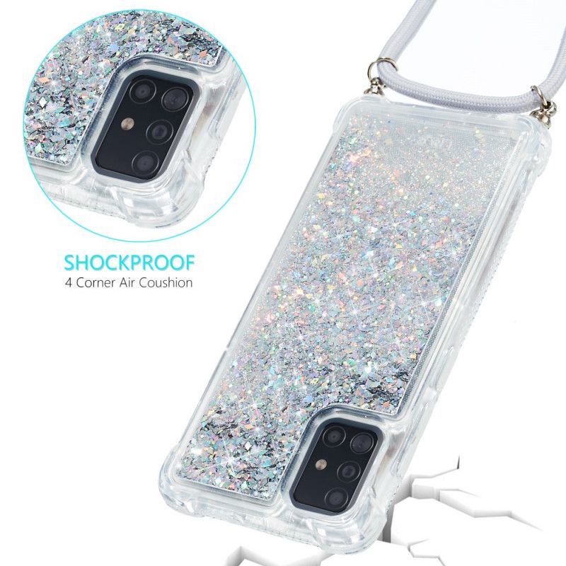 Samsung Galaxy A51 Glitzertasche Mit Kabel