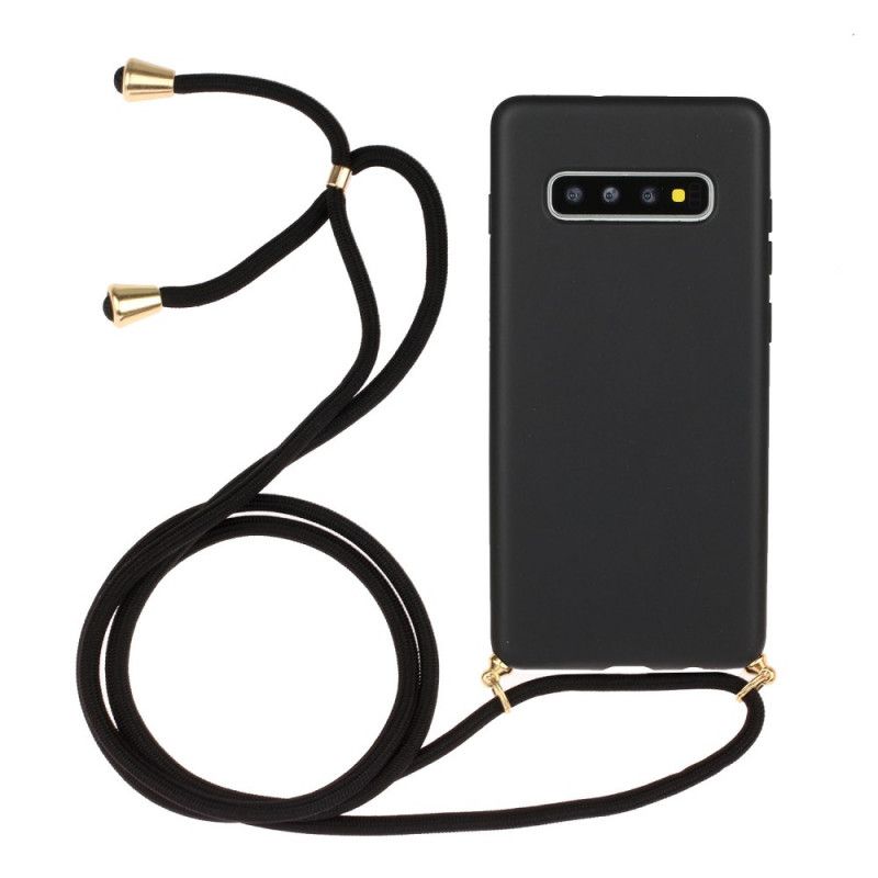 Samsung Galaxy S10 Plus Silikonhülle Mit Farbigem Kabel