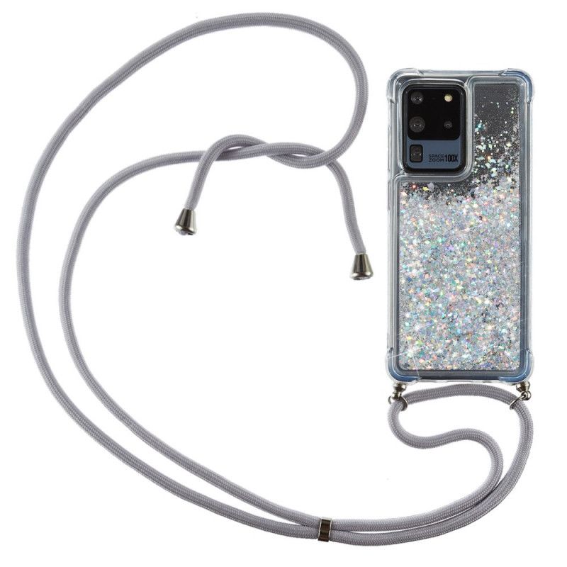 Samsung Galaxy S20 Ultra Glitter-Hülle Mit Kabel