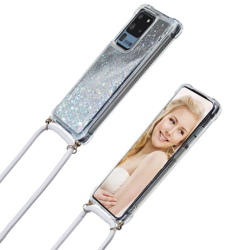 Samsung Galaxy S20 Ultra Glitter-Hülle Mit Kabel