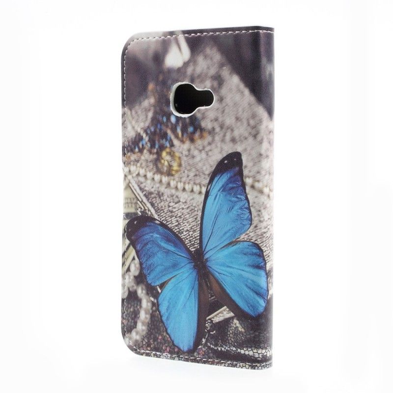 Lederhüllen Samsung Galaxy XCover 4S / 4 Blauer Schmetterling