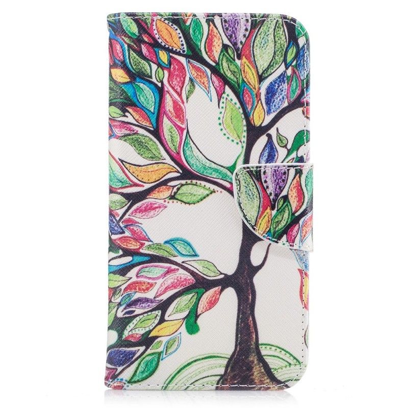 Lederhüllen Samsung Galaxy XCover 4S / 4 Farbiger Baum