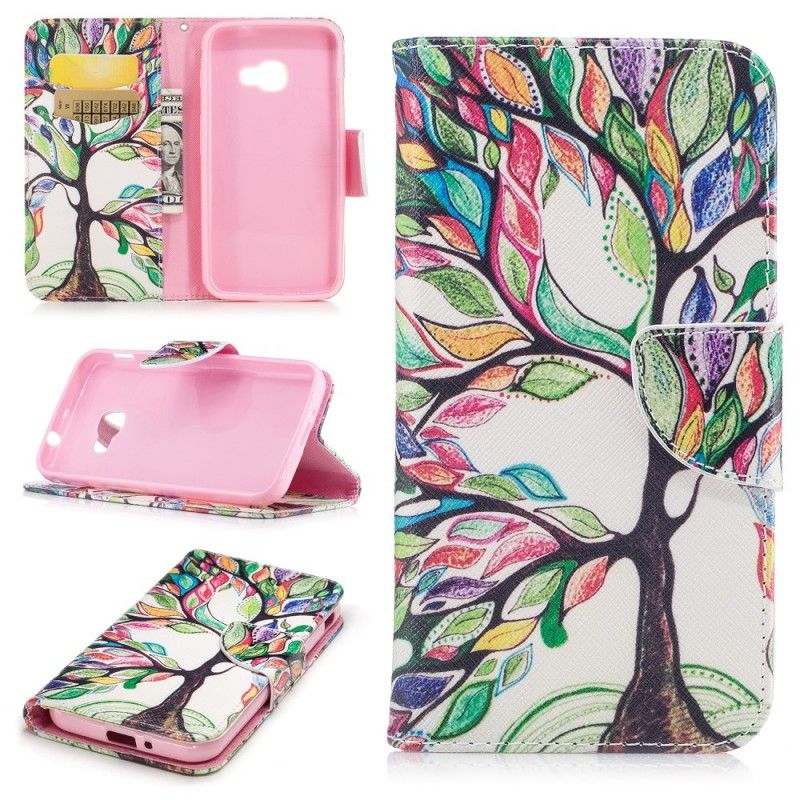 Lederhüllen Samsung Galaxy XCover 4S / 4 Farbiger Baum