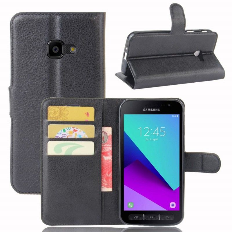 Lederhüllen Samsung Galaxy XCover 4S / 4 Schwarz Klassisch