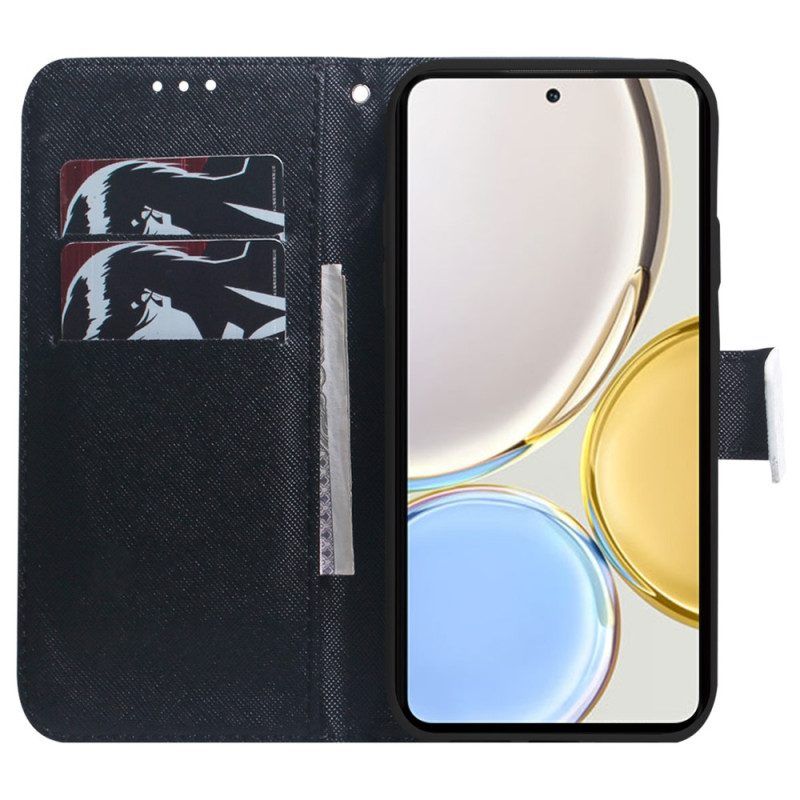 Flip Case Für Honor Magic 5 Lite Mit Kordel Riemchen-welpen-traum