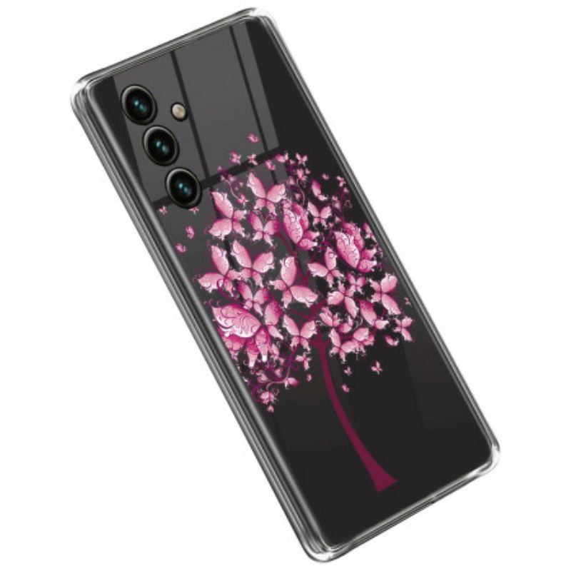 Handyhülle Für Samsung Galaxy A14 / A14 5G Nahtloser Rosa Baum