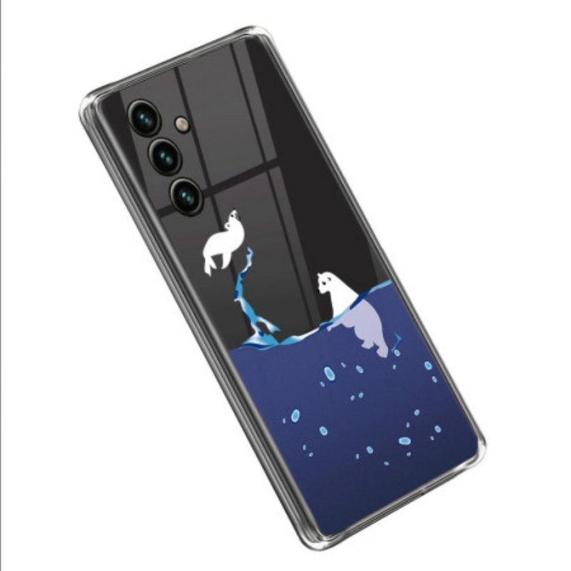 Handyhülle Für Samsung Galaxy A14 / A14 5G Transparente Meeresspiele