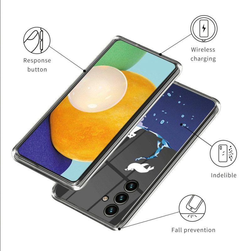 Handyhülle Für Samsung Galaxy A14 / A14 5G Transparente Meeresspiele