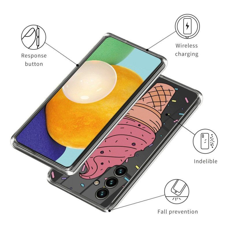 Handyhülle Für Samsung Galaxy A14 / A14 5G Transparentes Eis