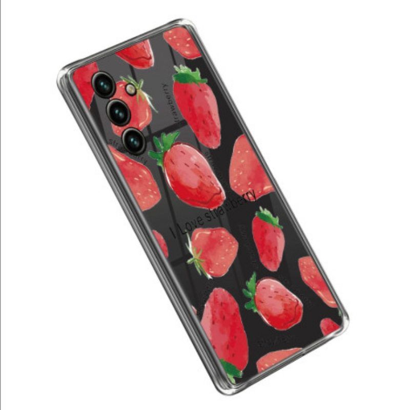 Hülle Für Samsung Galaxy A14 / A14 5G Nahtlose Erdbeeren