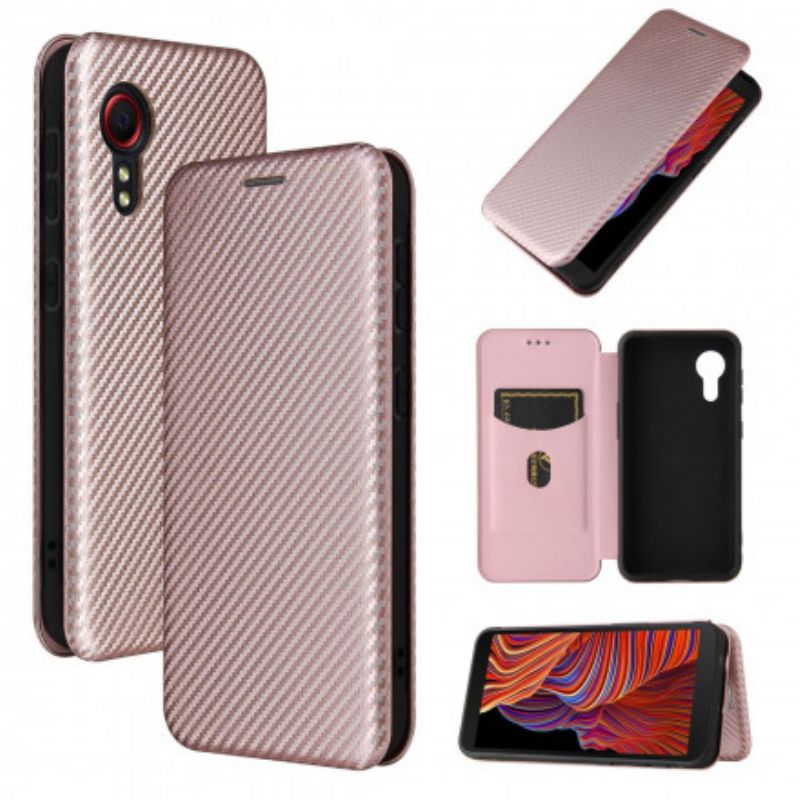 Flip Case Für Samsung Galaxy Xcover 5 Kohlefaser