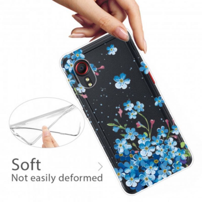 Hülle Samsung Galaxy Xcover 5 Blaue Blumen