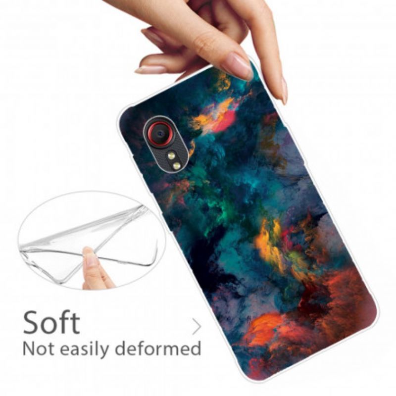Hülle Samsung Galaxy Xcover 5 Handyhülle Farbige Wolken
