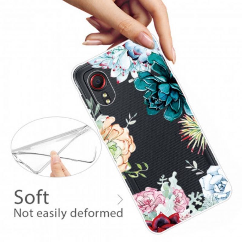 Hülle Samsung Galaxy Xcover 5 Handyhülle Nahtlose Aquarellblumen
