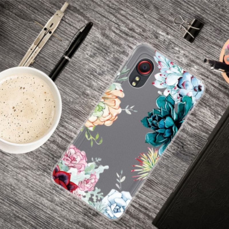 Hülle Samsung Galaxy Xcover 5 Handyhülle Nahtlose Aquarellblumen