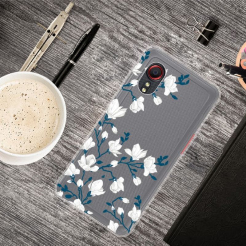 Hülle Samsung Galaxy Xcover 5 Handyhülle Weiße Blumen