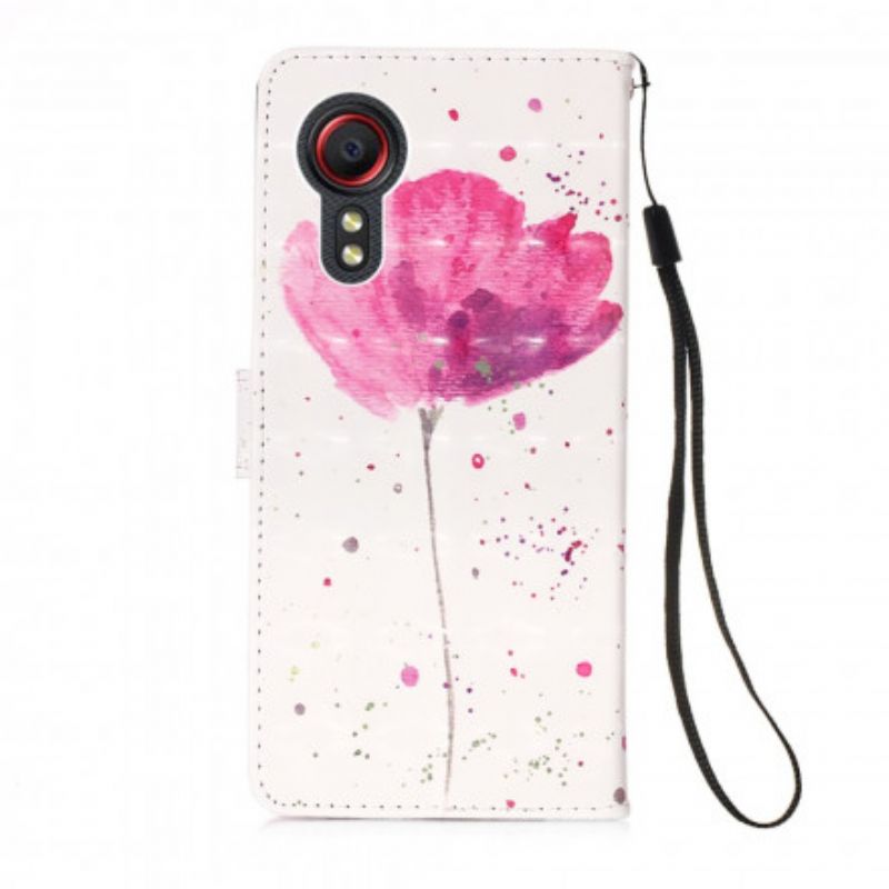 Lederhüllen Für Samsung Galaxy Xcover 5 Mohn Aquarell