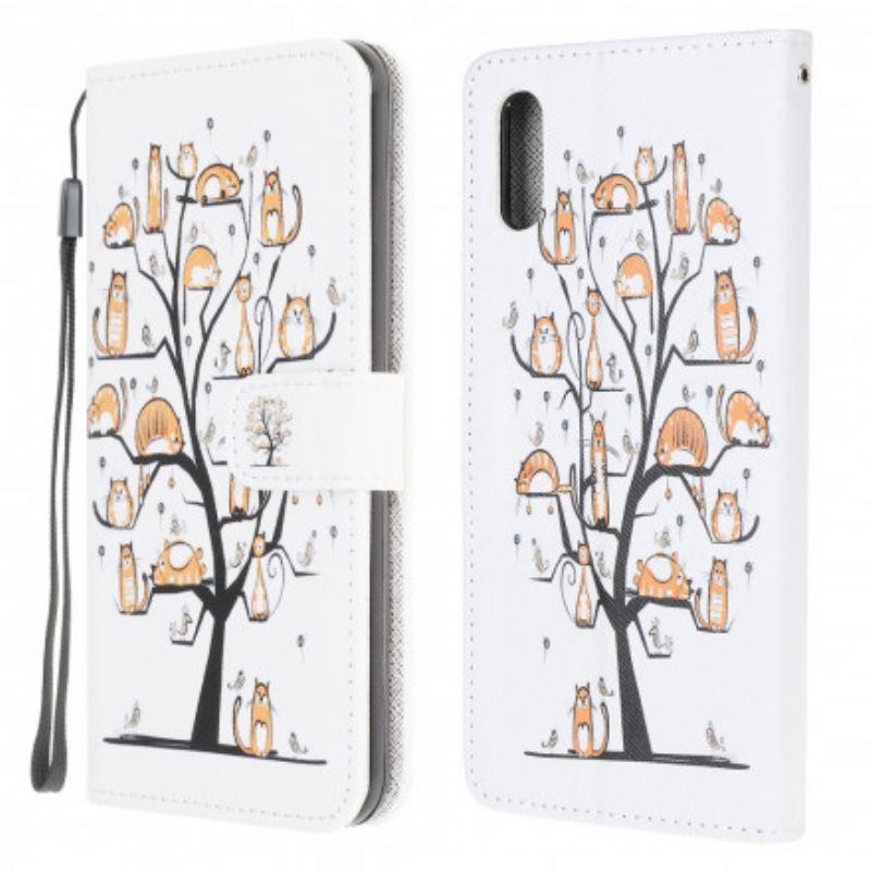 Lederhüllen Samsung Galaxy Xcover 5 Funky Cats Riemchen