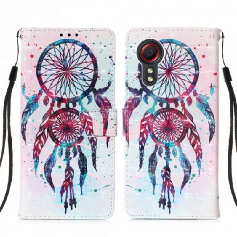 Lederhüllen Samsung Galaxy Xcover 5 Handyhülle Catch Dreams Aquarell