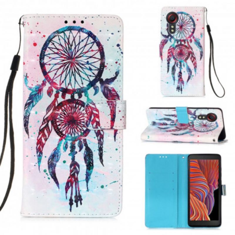 Lederhüllen Samsung Galaxy Xcover 5 Handyhülle Catch Dreams Aquarell