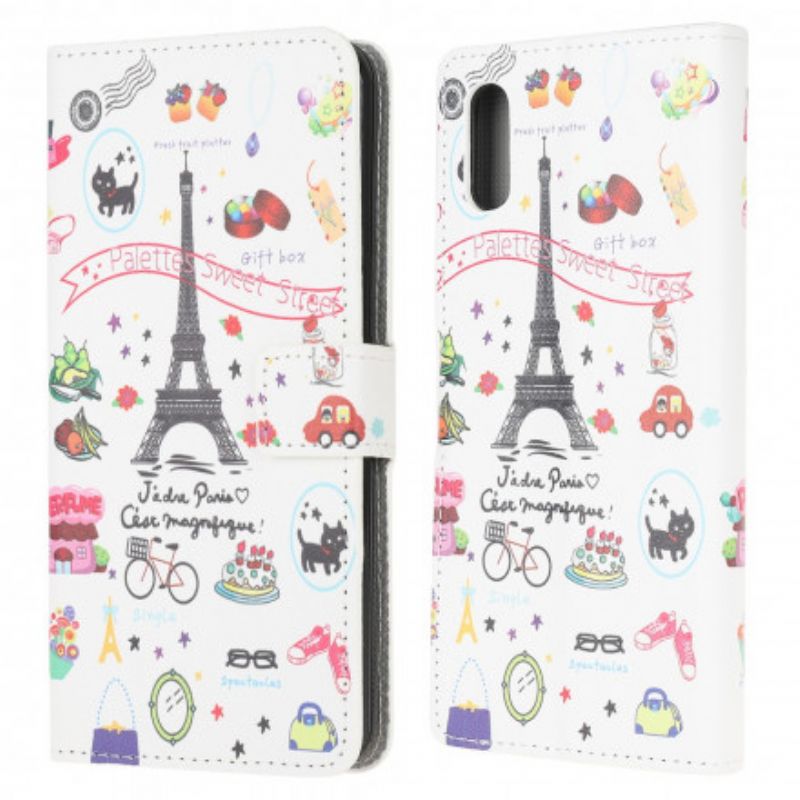 Lederhüllen Samsung Galaxy Xcover 5 Ich Liebe Paris