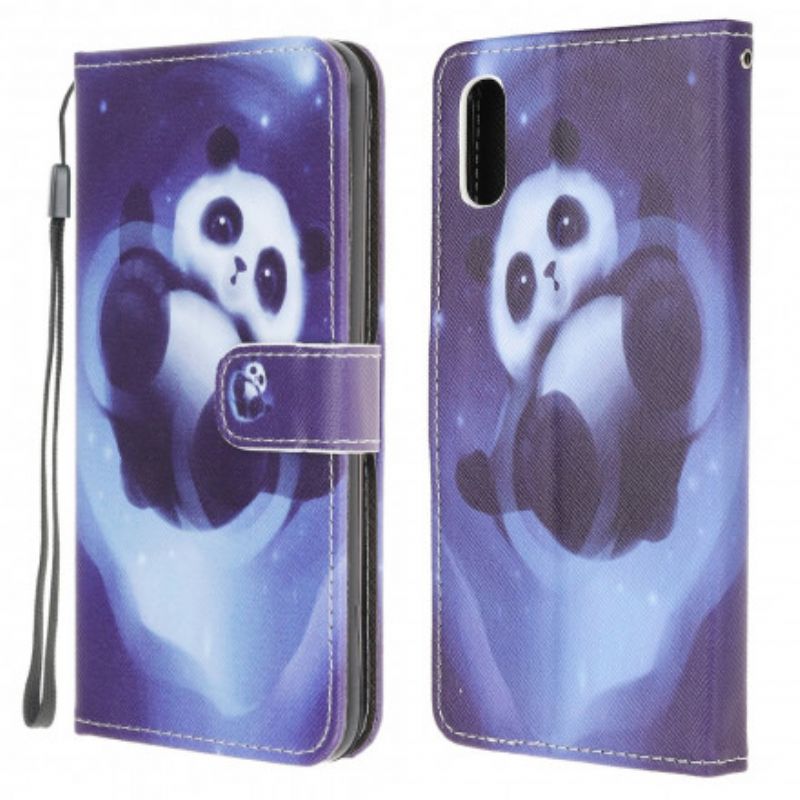Lederhüllen Samsung Galaxy Xcover 5 Panda Space Riemchen