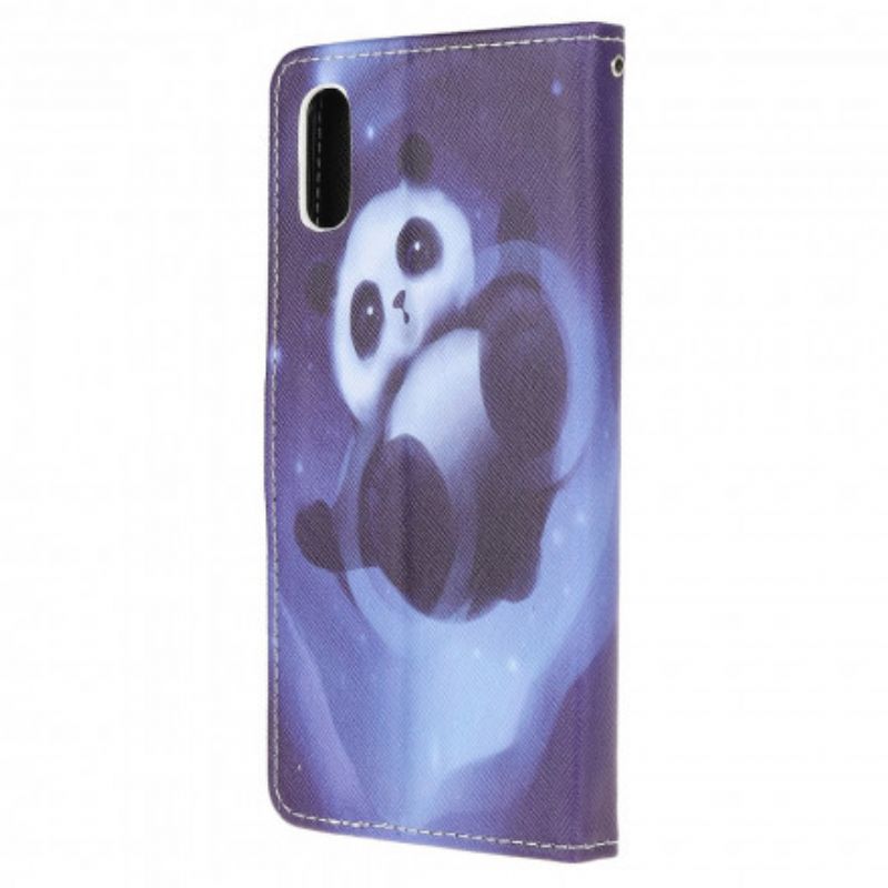 Lederhüllen Samsung Galaxy Xcover 5 Panda Space Riemchen