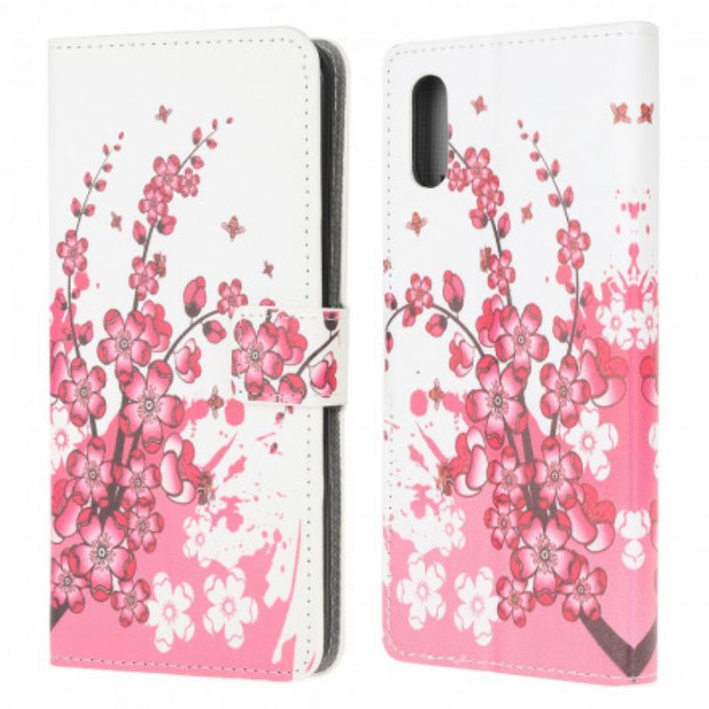 Lederhüllen Samsung Galaxy Xcover 5 Tropische Blumen