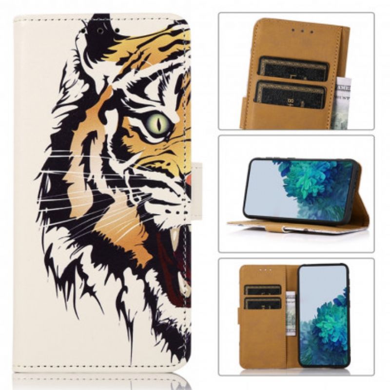 Lederhüllen Samsung Galaxy Xcover 5 Wilder Tiger