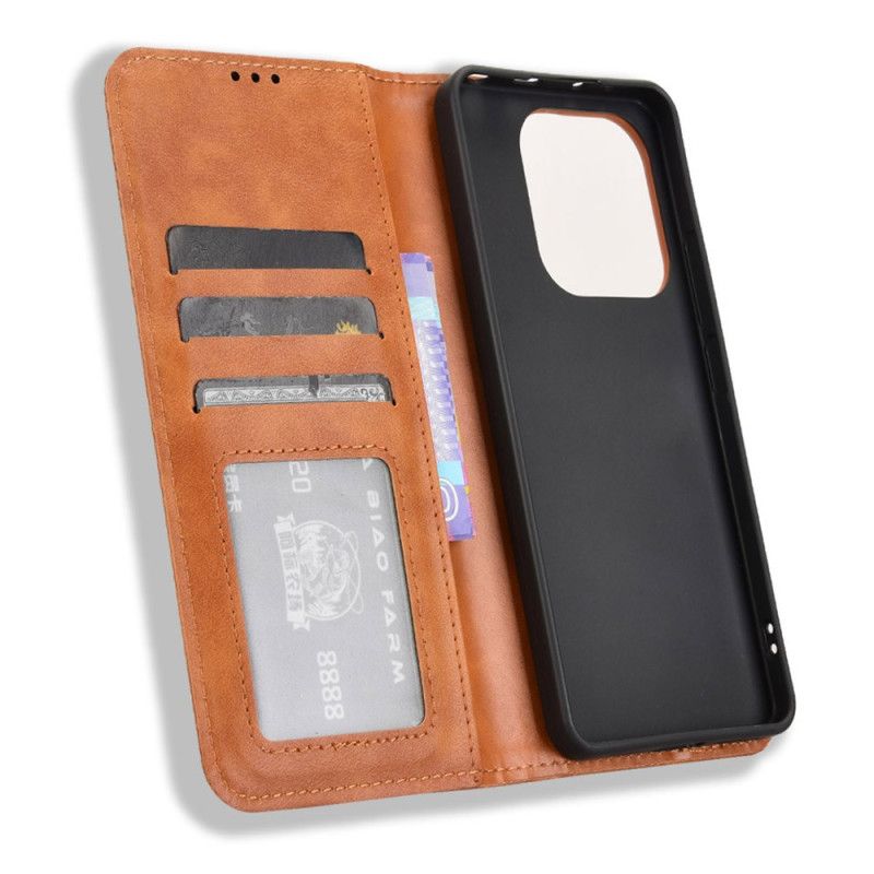 Flip Case Xiaomi Redmi Note 14 4g Handyhülle Vintage-rahmen