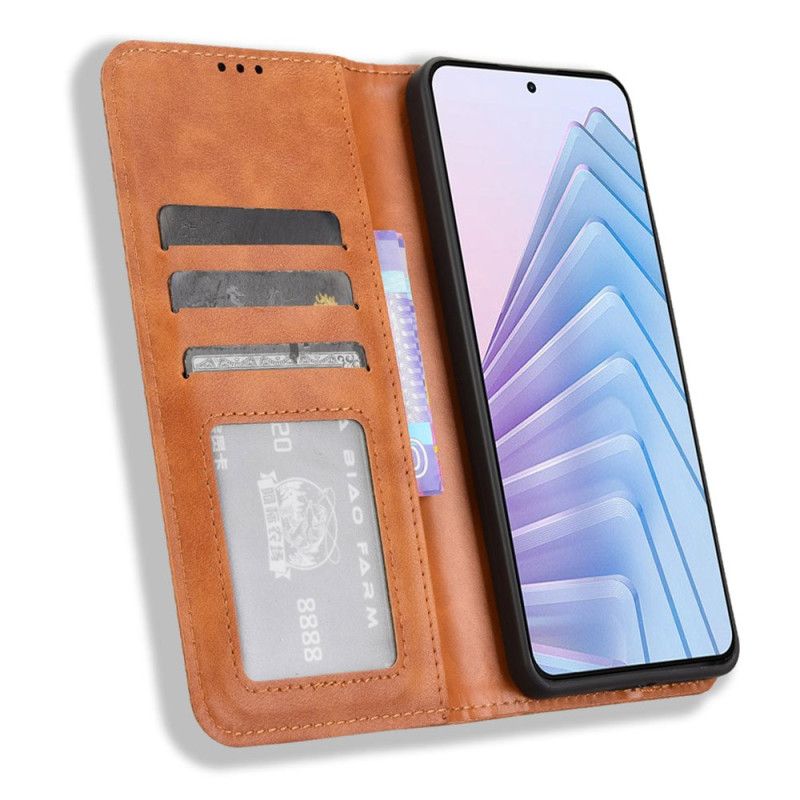 Flip Case Xiaomi Redmi Note 14 4g Handyhülle Vintage-rahmen