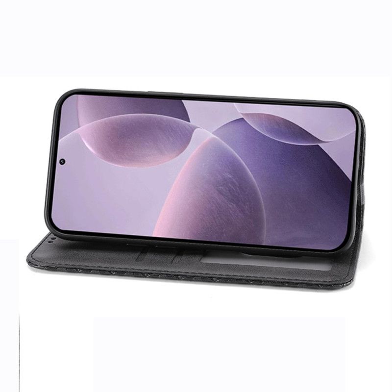 Flip Case Xiaomi Redmi Note 14 4g Rautenmuster Mit Riemen