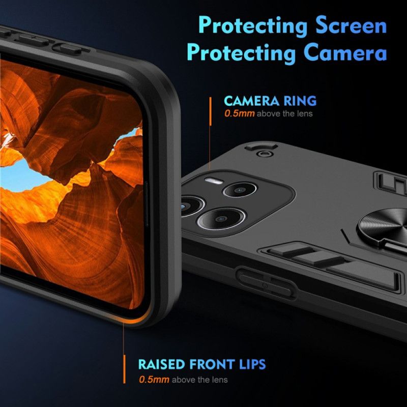 Hülle Für Xiaomi Redmi Note 14 4g Hybrid Mit Ringhalterung