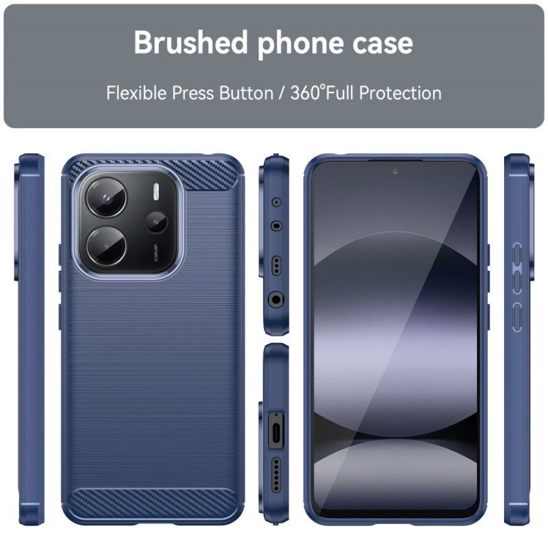 Hülle Xiaomi Redmi Note 14 4g Gebürstete Kohlefaser