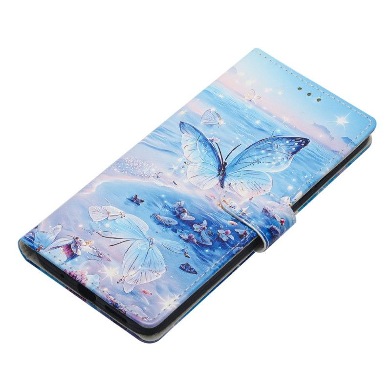 Lederhüllen Für Xiaomi Redmi Note 14 4g Meeresschmetterling