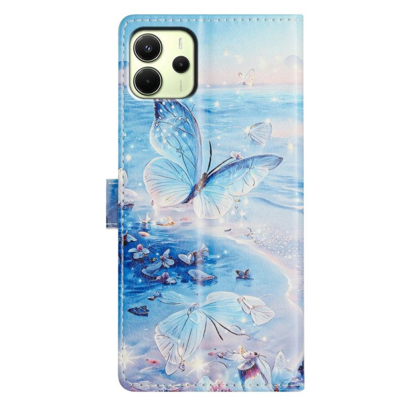 Lederhüllen Für Xiaomi Redmi Note 14 4g Meeresschmetterling
