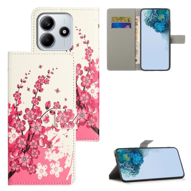 Lederhüllen Für Xiaomi Redmi Note 14 4g Pflaumenblüten