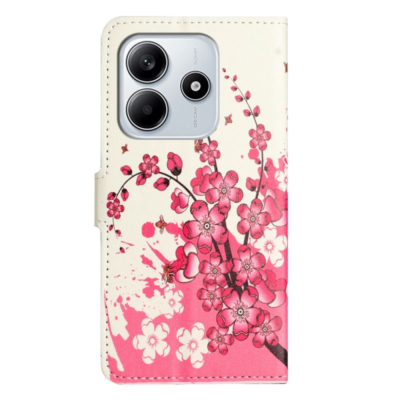 Lederhüllen Für Xiaomi Redmi Note 14 4g Pflaumenblüten