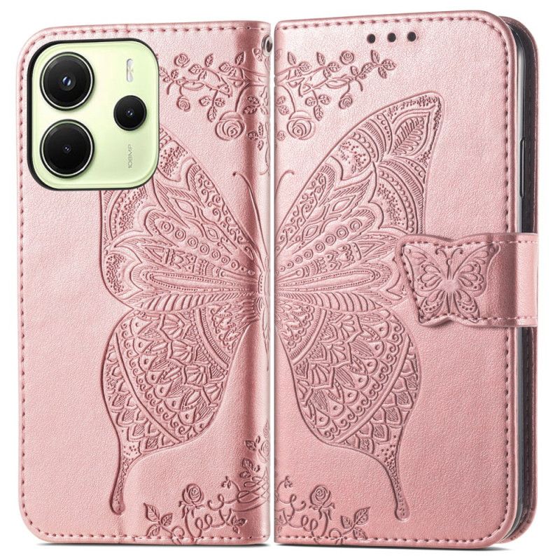 Lederhüllen Xiaomi Redmi Note 14 4g Barocker Schmetterling