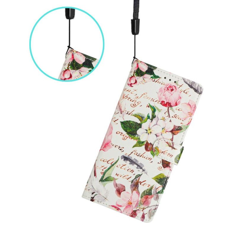 Lederhüllen Xiaomi Redmi Note 14 4g Blumengedicht