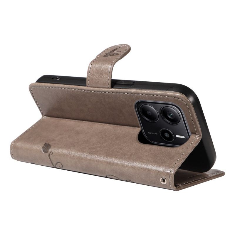 Lederhüllen Xiaomi Redmi Note 14 4g Blumenmuster