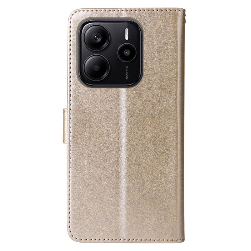 Lederhüllen Xiaomi Redmi Note 14 4g Handyhülle Blumenmuster
