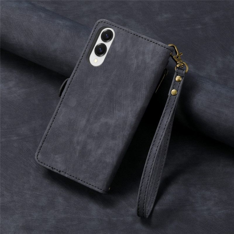 Lederhüllen Xiaomi Redmi Note 14 4g Handyhülle Geometrische Linien Mit Riemen