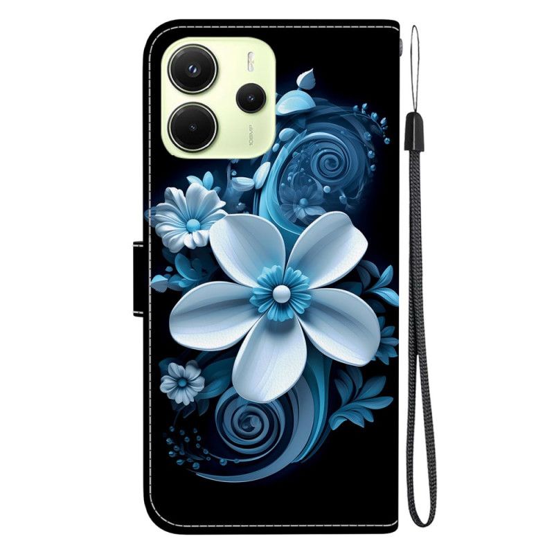 Lederhüllen Xiaomi Redmi Note 14 4g Handyhülle Orchideen