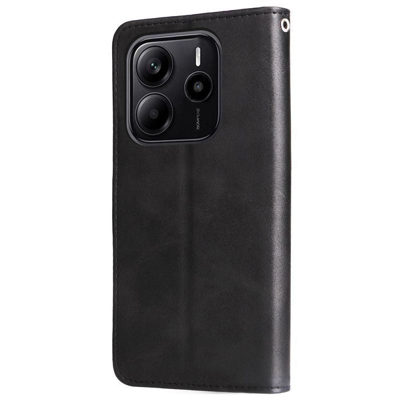 Lederhüllen Xiaomi Redmi Note 14 4g Handyhülle Reißverschlussgeldbörse