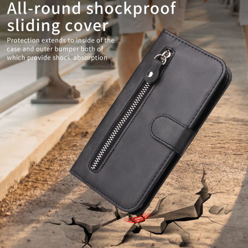 Lederhüllen Xiaomi Redmi Note 14 4g Handyhülle Reißverschlussgeldbörse