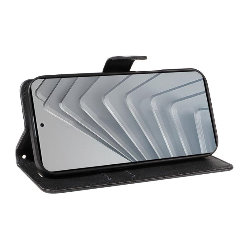 Lederhüllen Xiaomi Redmi Note 14 4g Schlichtes Kunstleder Mit Riemen