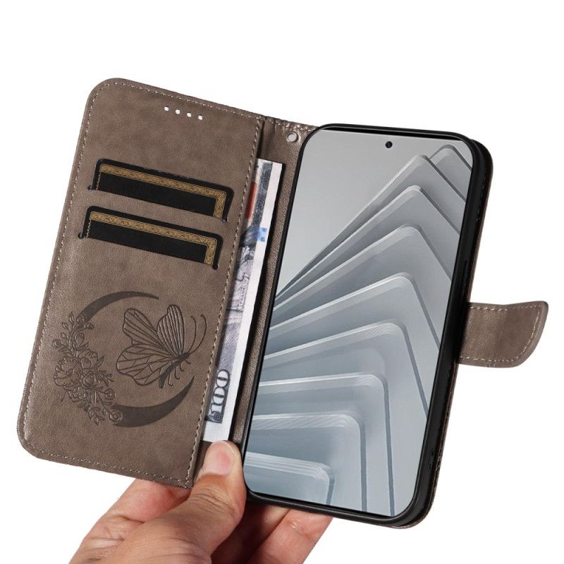 Lederhüllen Xiaomi Redmi Note 14 4g Schmetterlingsmuster