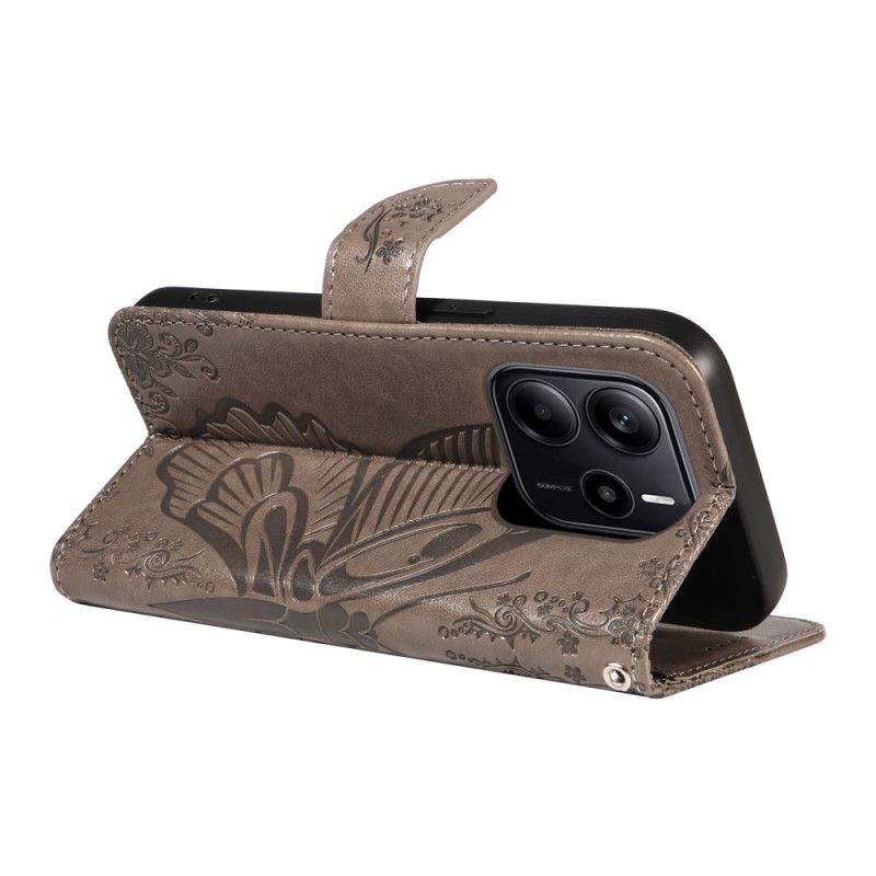 Lederhüllen Xiaomi Redmi Note 14 4g Schmetterlingsmuster